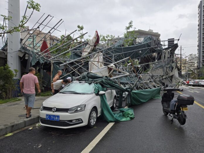 Typhoon Dolphin aftermath in Wenzhou