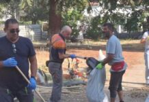 Се расчистува и уредува просторот кај детското игралиште во Дексион