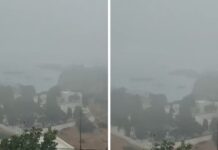 Ретка појава среде август: Густа магла ги прекри грчите острови/ВИДЕО