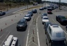 Гужви на Табановце, нервозата меѓу возачите на работ на инцидент