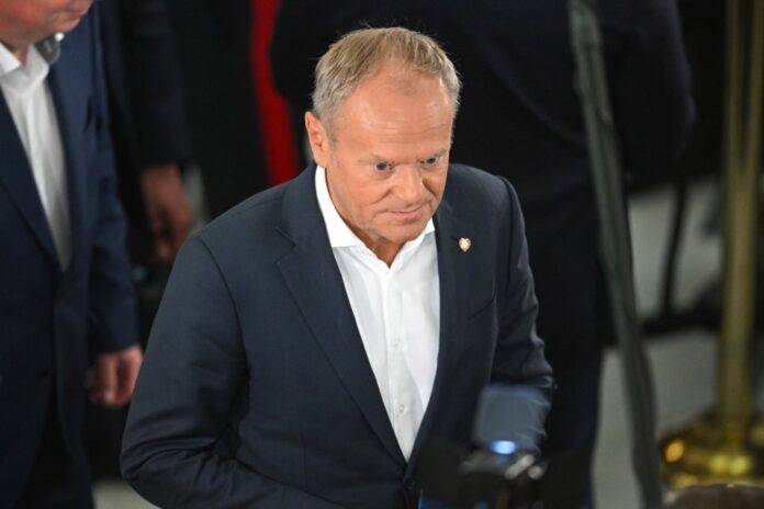 Polish Prime Minister Donald Tusk press conference in Warsaw