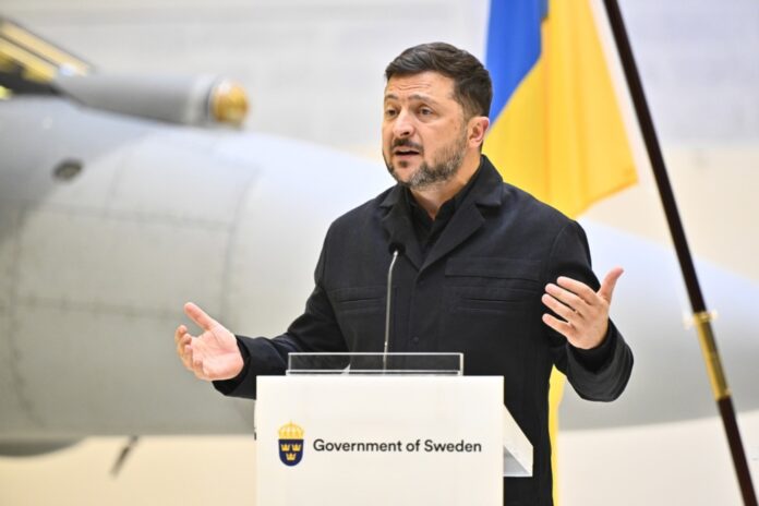 Ukrainian President Volodymyr Zelensky visits Sweden