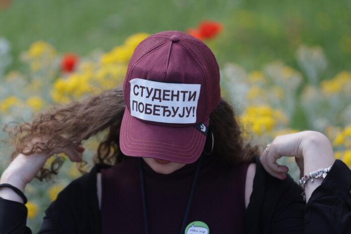 University students rally for early elections in Serbia