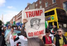 Протести во Даблин поради посетата на Трамп на Ирска