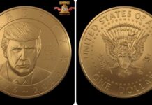Трамп доби монета од еден долар: Прв пат по 160 години лик на жив човек се појавува на американска валута
