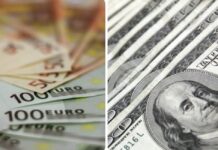 Еврото падна во однос на доларот на најниското ниво од мај 2025.