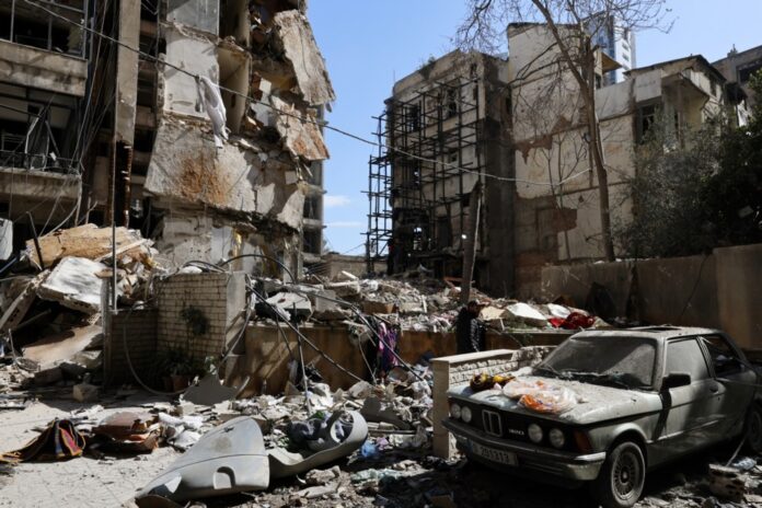 Aftermath of Israeli airstrikes in Beirut