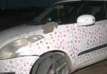 Партнерката оставил 3.400 бакнежи на неговиот автомобил, па полицијата му дала сметка