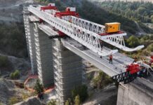 Двестеметарски мост го освојува планинскиот терен