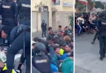 Стампедо во Сеута: Стотици мигранти истрчаа низ улиците, полицијата интервенираше и пукаше во воздух/ВИДЕО