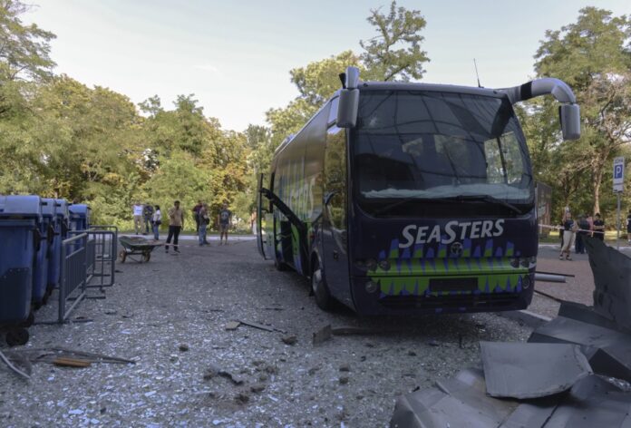 At least one injured after Russian strike hits soccer stadium in central Odesa
