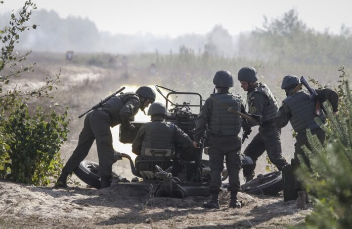 Crisis in Ukraine, training session of Ukrainian National Guard