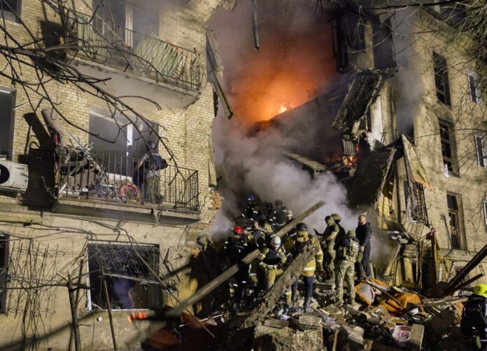 Russian strike on Kharkiv kills at least three people