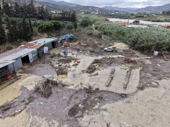 River flooding in Heraklion