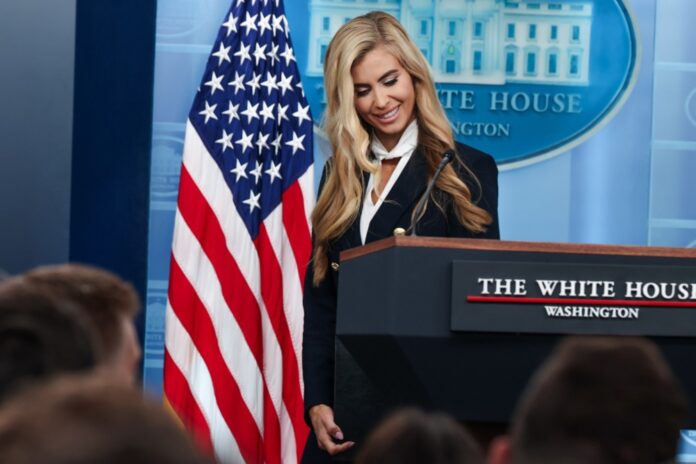 Katie Zacharia holds first White House press briefing