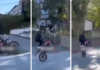 Полицијата приведе малолетник кој дивеел со мотор на едно тркало низ Штип/ВИДЕО