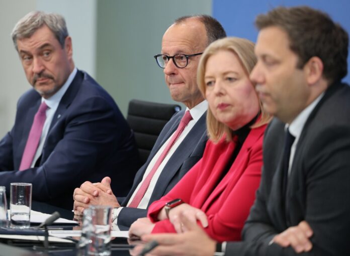 News conference after coalition talks in Berlin