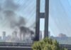 Руски напад врз мост во Киев – возачот дал гас и избегнал трагедија со голем број жртви/ВИДЕО