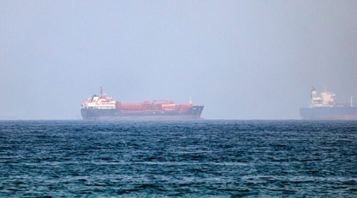 Vessels near the Strait of Hormuz