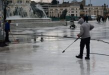 Се гланца плоштадот „Македонија“, повторно оживува и подната фонтана/ФОТО