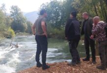 ДЗС со тимови на терен: Потрага по исчезнато лице во реката Вардар кај Гостивар/ФОТО