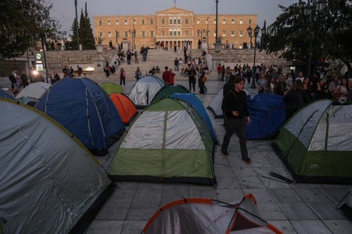 Student protest against rising cost of living in Athens